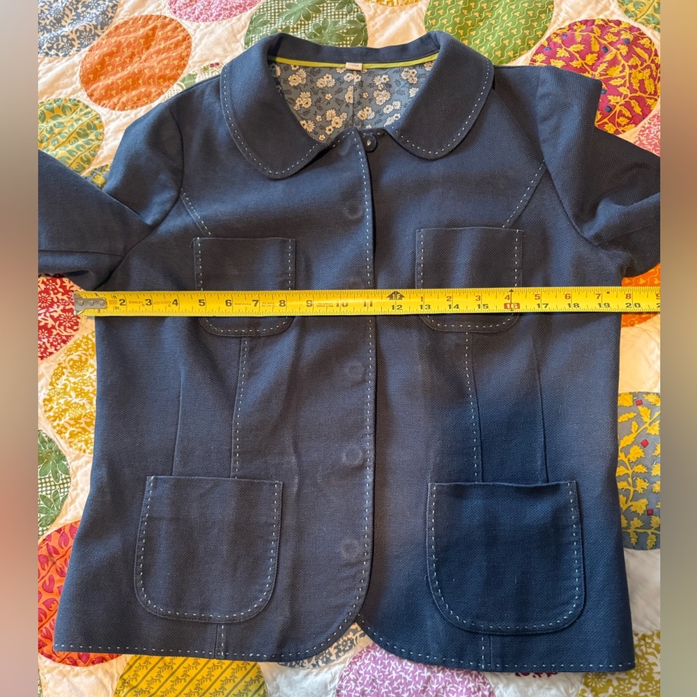 Boden Linen/Cotton Blend Fitted Jacket, size 10 US - Picture 3 of 13